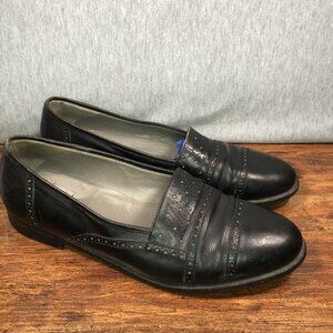 Bruno Magli Mens Size 10 M Loafers Black Leather Shoes Slip On Made In Italy